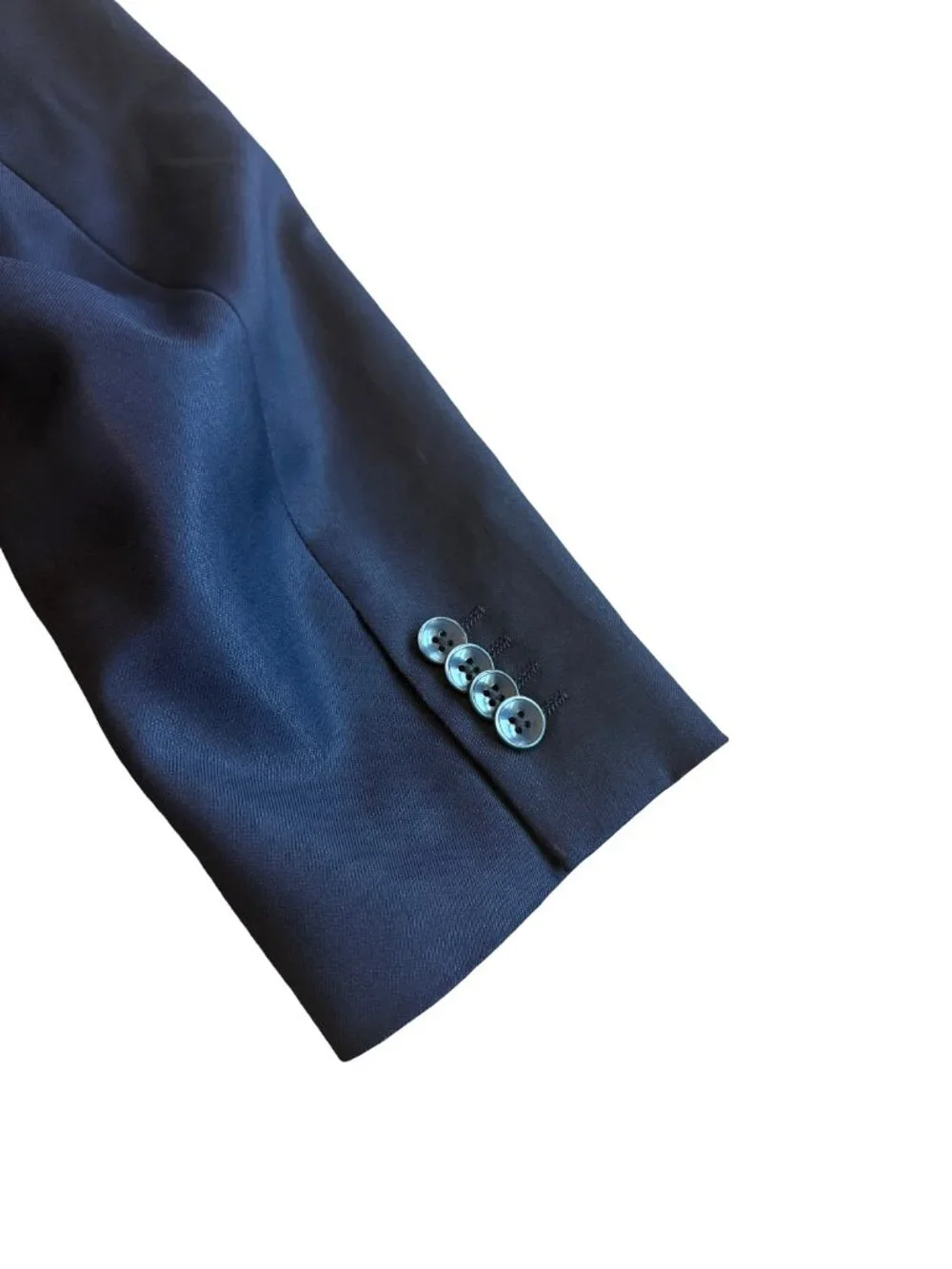 Theory Navy Two Button Notch Lapel Blazer Jacket Sport Coat Wool Size 46 Men's